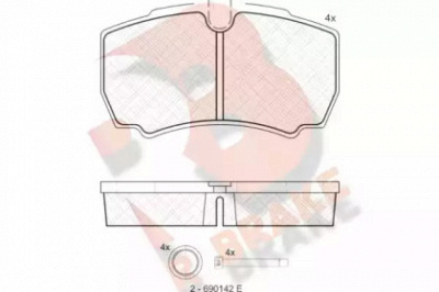 R BRAKE rb1640 -  Комплект тормозных колодок, дисковый тормоз